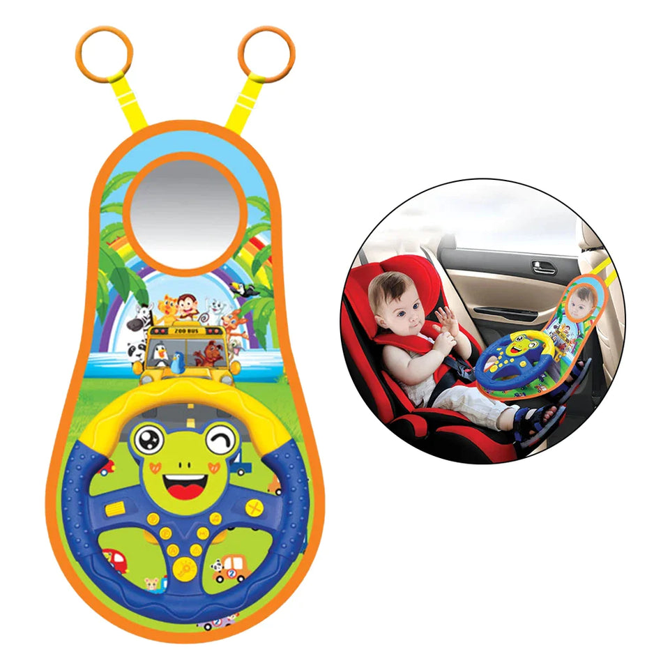 Baby Musical Steering Wheel Toy Simulation Driving Wheel Car Seat Toys Develop Imaginatin Toddler Kids For Infant Girl Boy Gifts